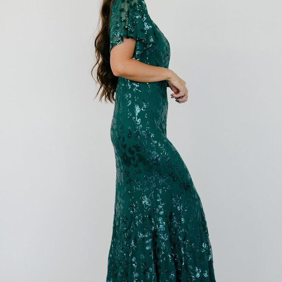 Baltic Born Esme Sequin Dress | Emerald Size LL - NWT - Picture 3 of 5